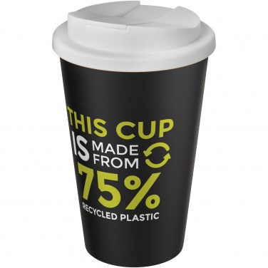 Logo trade business gifts image of: Americano® Eco 350 ml recycled tumbler with spill-proof lid